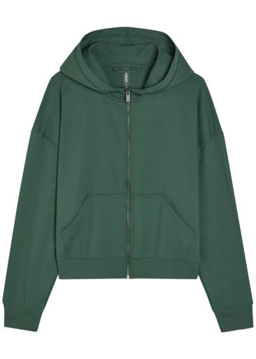 Halo Modern hoodied stretch-jersey sweatshirt by VUORI