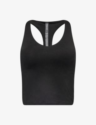 Halo Performance scoop-neck cropped stretch-jersey top by VUORI