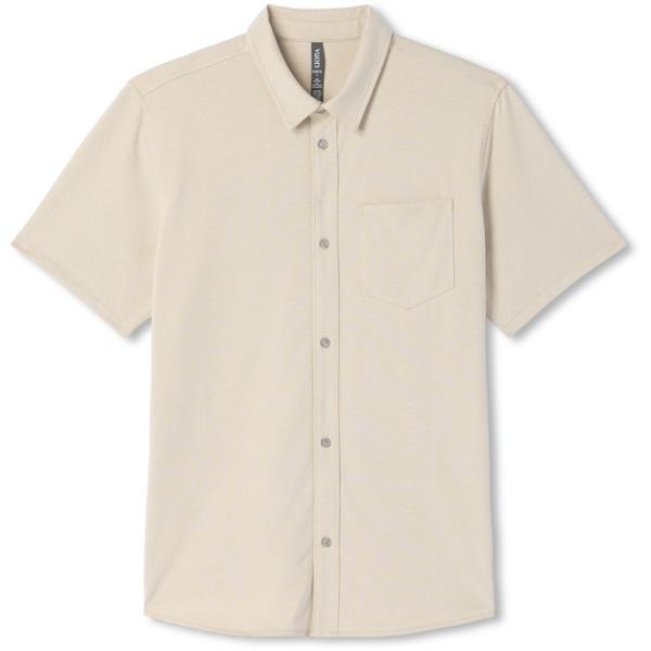 Short-Sleeve Knit Oxford Button-Down Shirt by VUORI