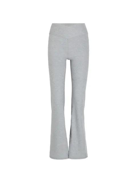 mélange-effect flared trousers by VUORI