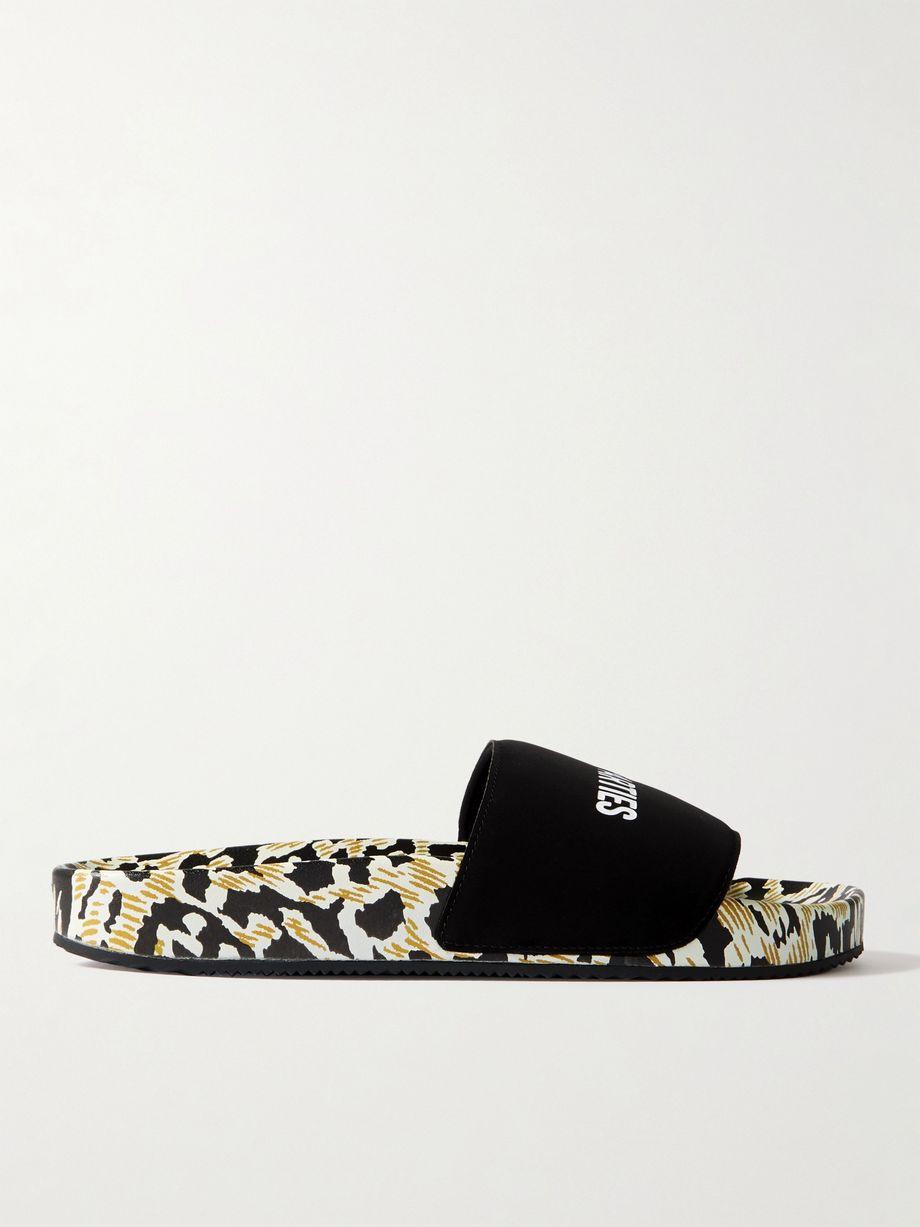 + HAYN Logo-Print Leopard-Print Rubber Slides by WACKO MARIA + HAYN Logo-Print Leopard-Print Rubber Slides by WACKO MARIA