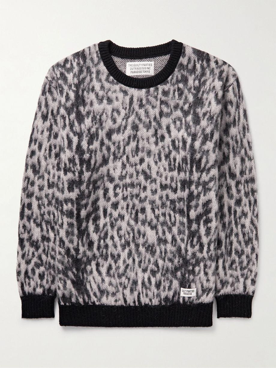 Leopard-Jacquard Sweater by WACKO MARIA