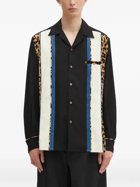 animal-print panel shirt by WACKO MARIA