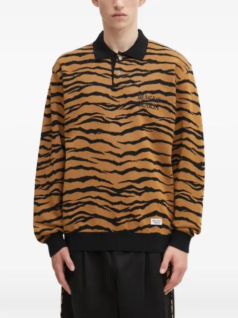 animal-print polo shirt by WACKO MARIA