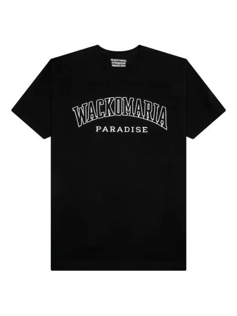 graphic-lettering logo T-shirt by WACKO MARIA