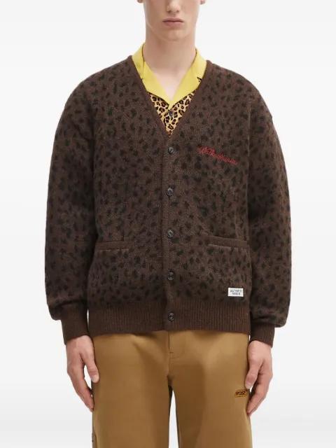 leopard-print cardigan by WACKO MARIA