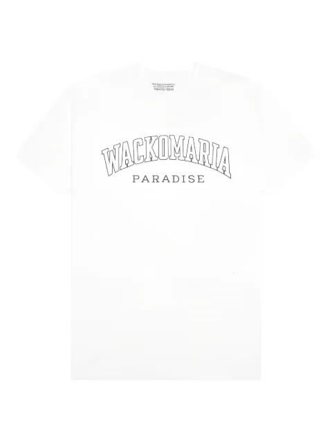logo-lettering crewneck T-shirt by WACKO MARIA
