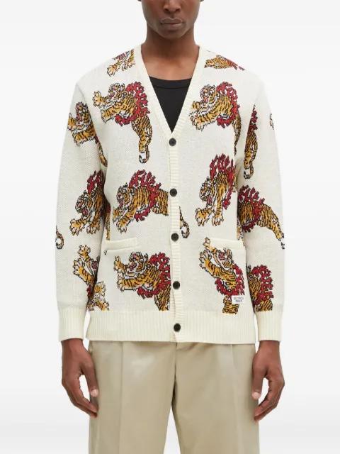 x Tim Lehi tiger-patterned cardigan by WACKO MARIA
