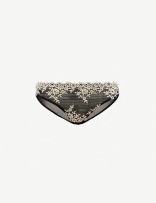 Embrace Lace stretch-lace bikini briefs by WACOAL