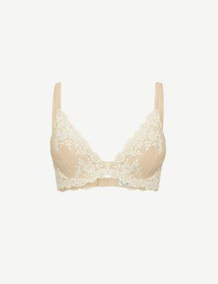 Embrace Lace stretch-lace plunge underwired bra by WACOAL