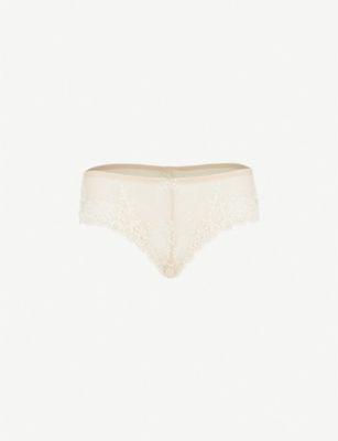 Embrace Lace stretch-lace tanga briefs by WACOAL