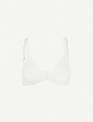 Halo stretch-lace moulded underwired bra by WACOAL