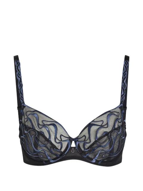 Mayumi embroidered-mesh underwired bra by WACOAL