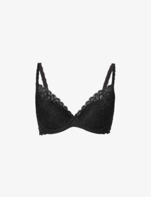 Raffiné underwired stretch-lace plunge bra by WACOAL