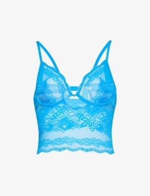 Ravissant floral-embroidered stretch-lace bralette by WACOAL