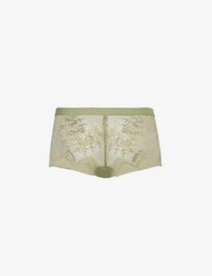 Sensual floral-embroidered stretch-lace briefs by WACOAL