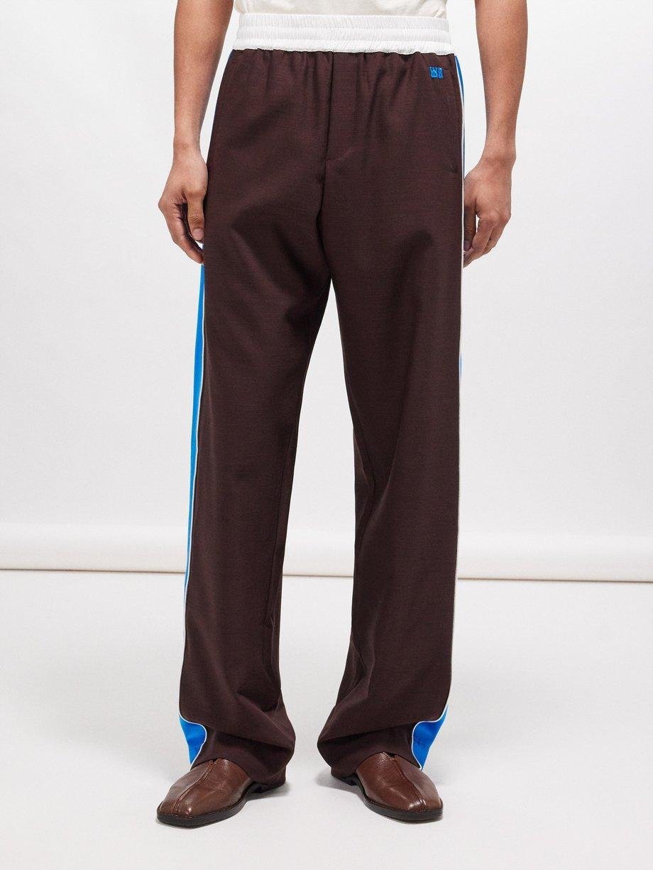 Courage elasticated-waist wool trousers by WALES BONNER