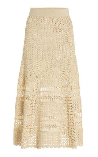 Djembe Crocheted Cotton Midi Skirt by WALES BONNER