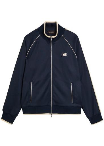Motion logo-embroidered jersey track jacket by WALES BONNER
