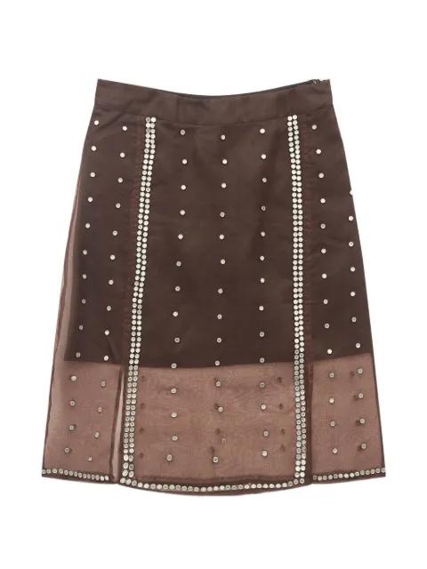Presence studded midi skirt by WALES BONNER