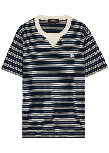 Song striped fine-knit wool-blend T-shirt by WALES BONNER