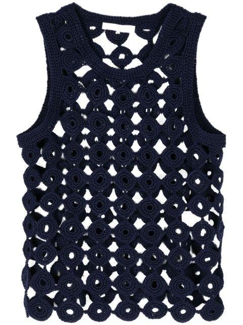 Stanza crochet-knit vest by WALES BONNER