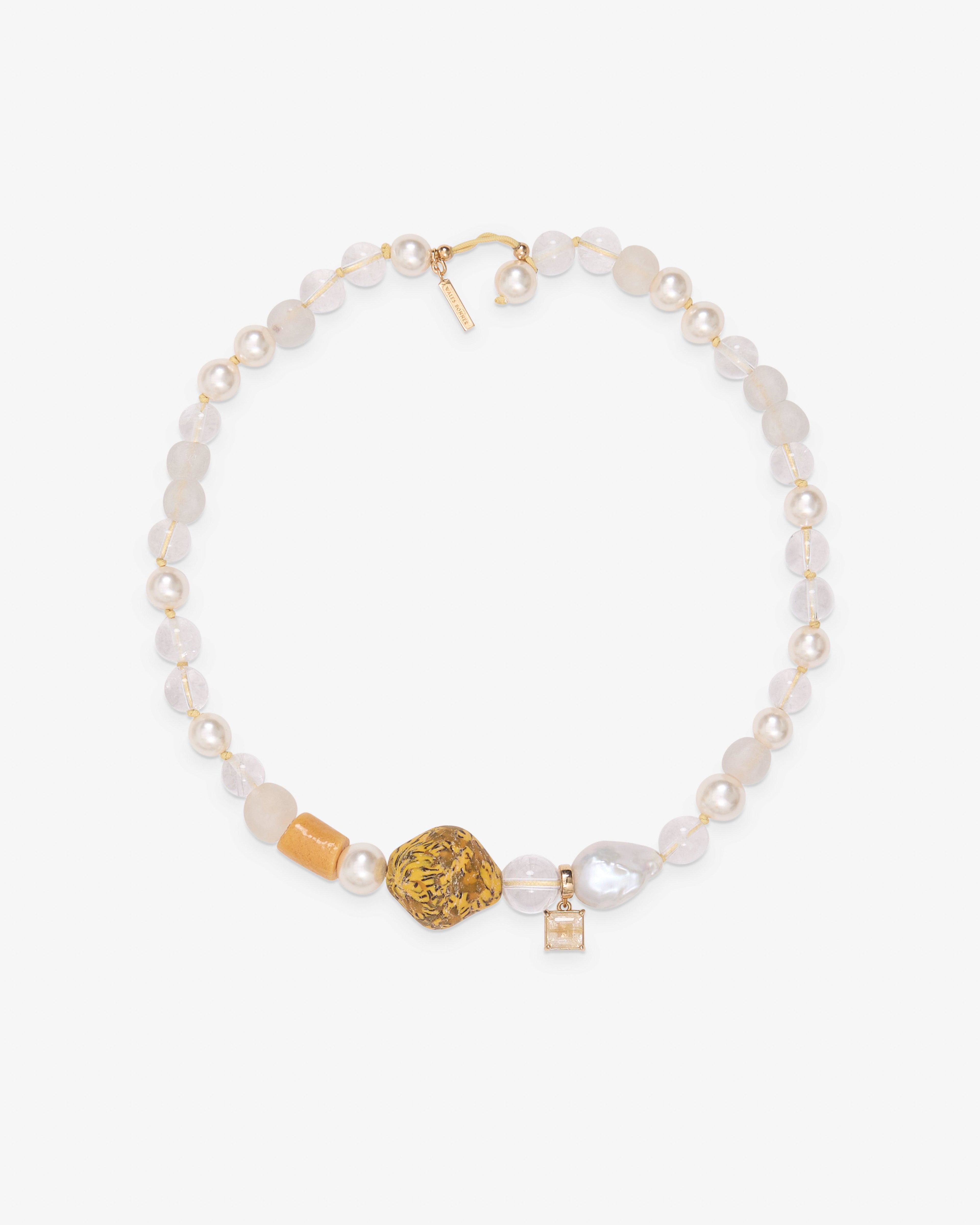Wales Bonner - Cherish Necklace - (Orange/White) by WALES BONNER