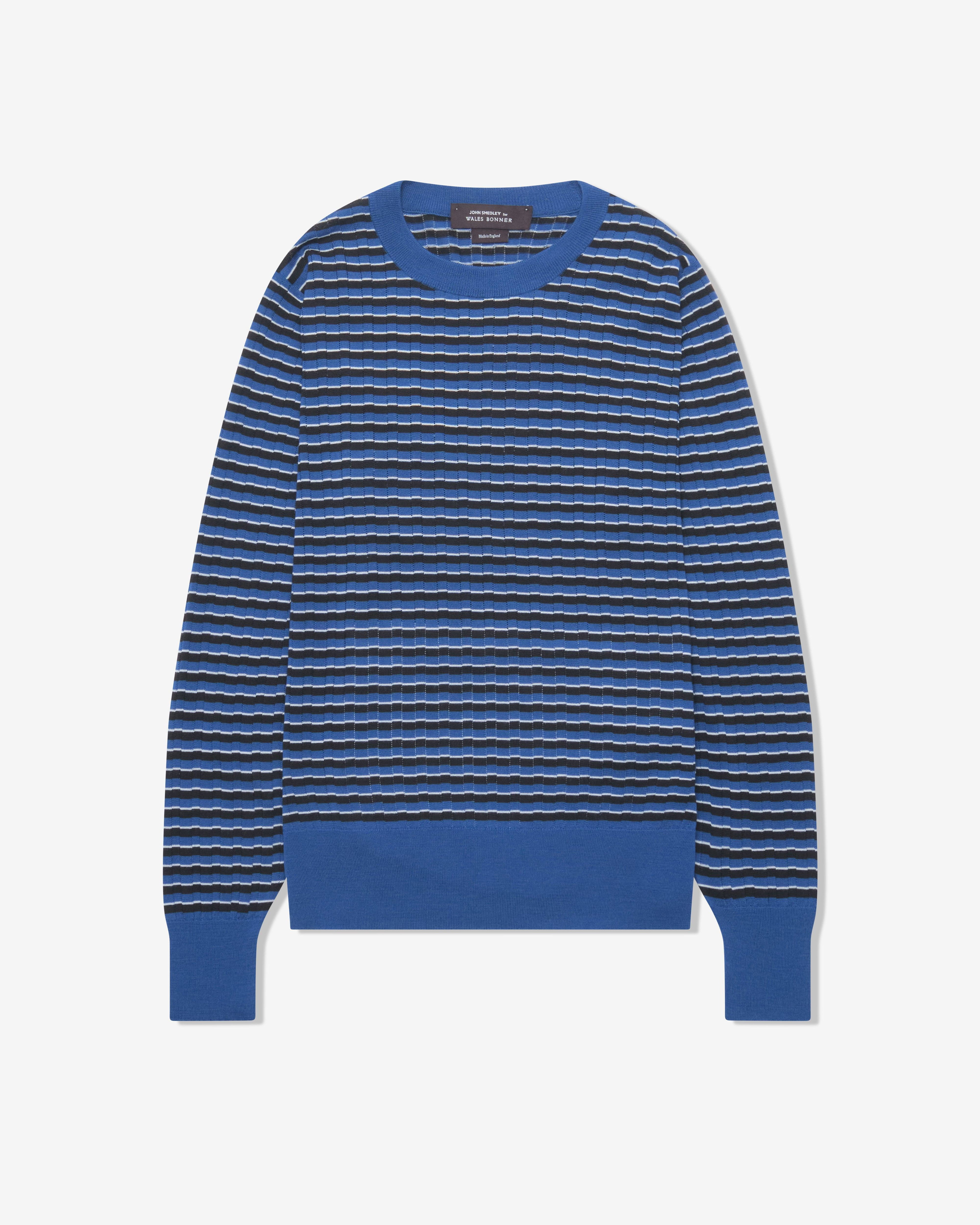 Wales Bonner - Men's Ashby Jumper - (Blue/Brown) by WALES BONNER