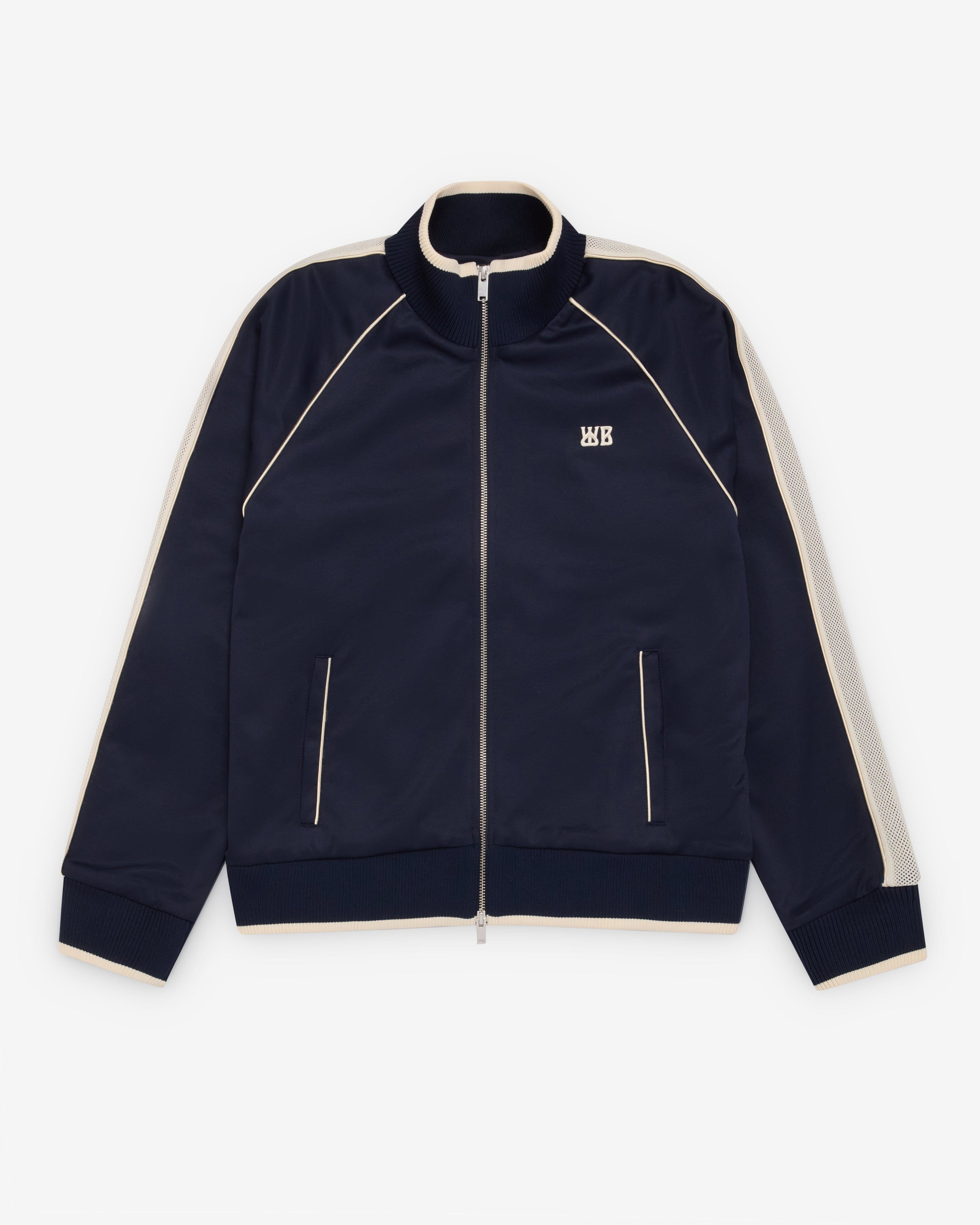 Wales Bonner - Men's Motion Track Top - (Navy/Ivory) by WALES BONNER