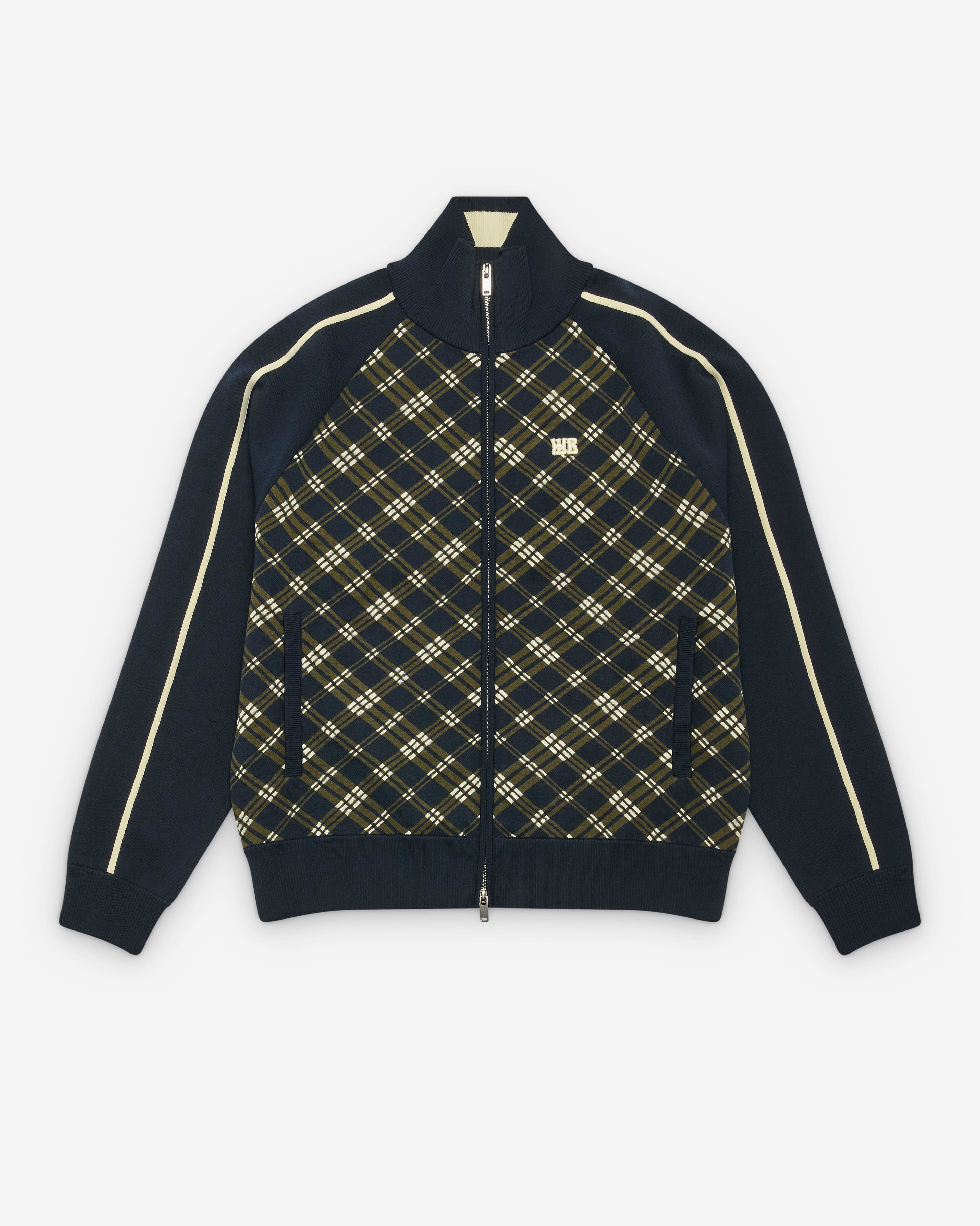 Wales Bonner - Men's Power Track top - (Navy/Khaki) by WALES BONNER