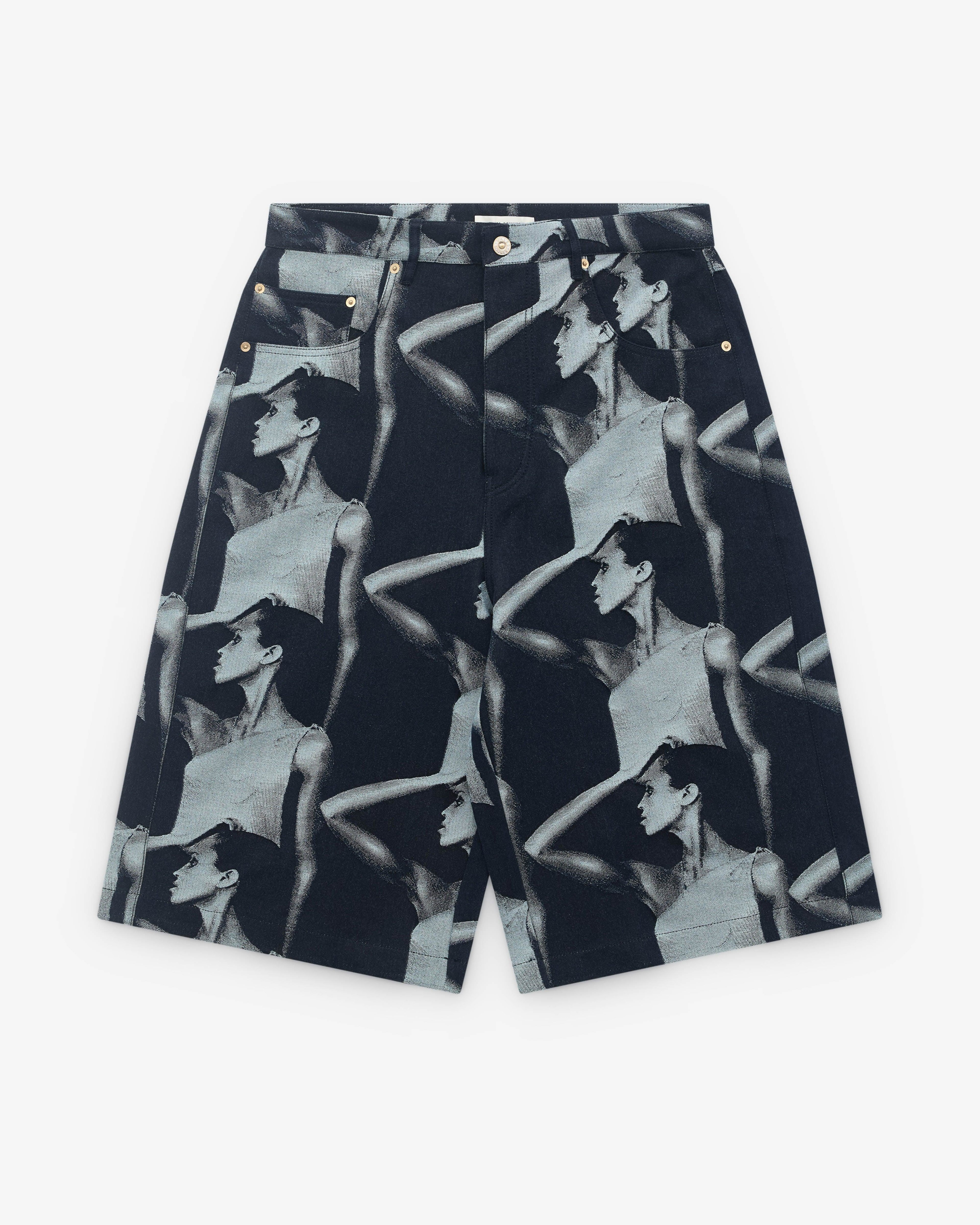 Wales Bonner - Men’s Printed Shorts - (Indigo) by WALES BONNER