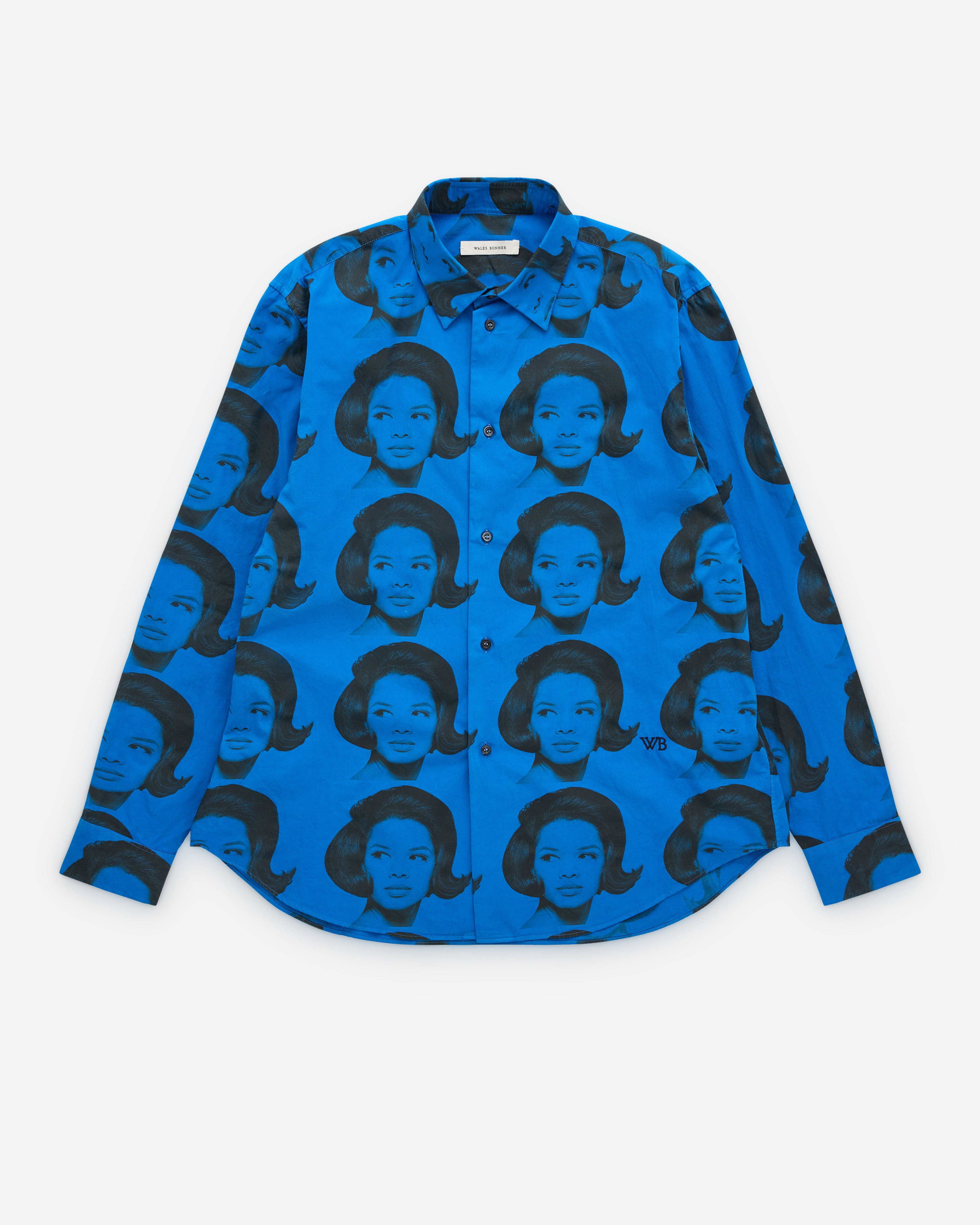 Wales Bonner - Men’s Selah Shirt - (Blue) by WALES BONNER