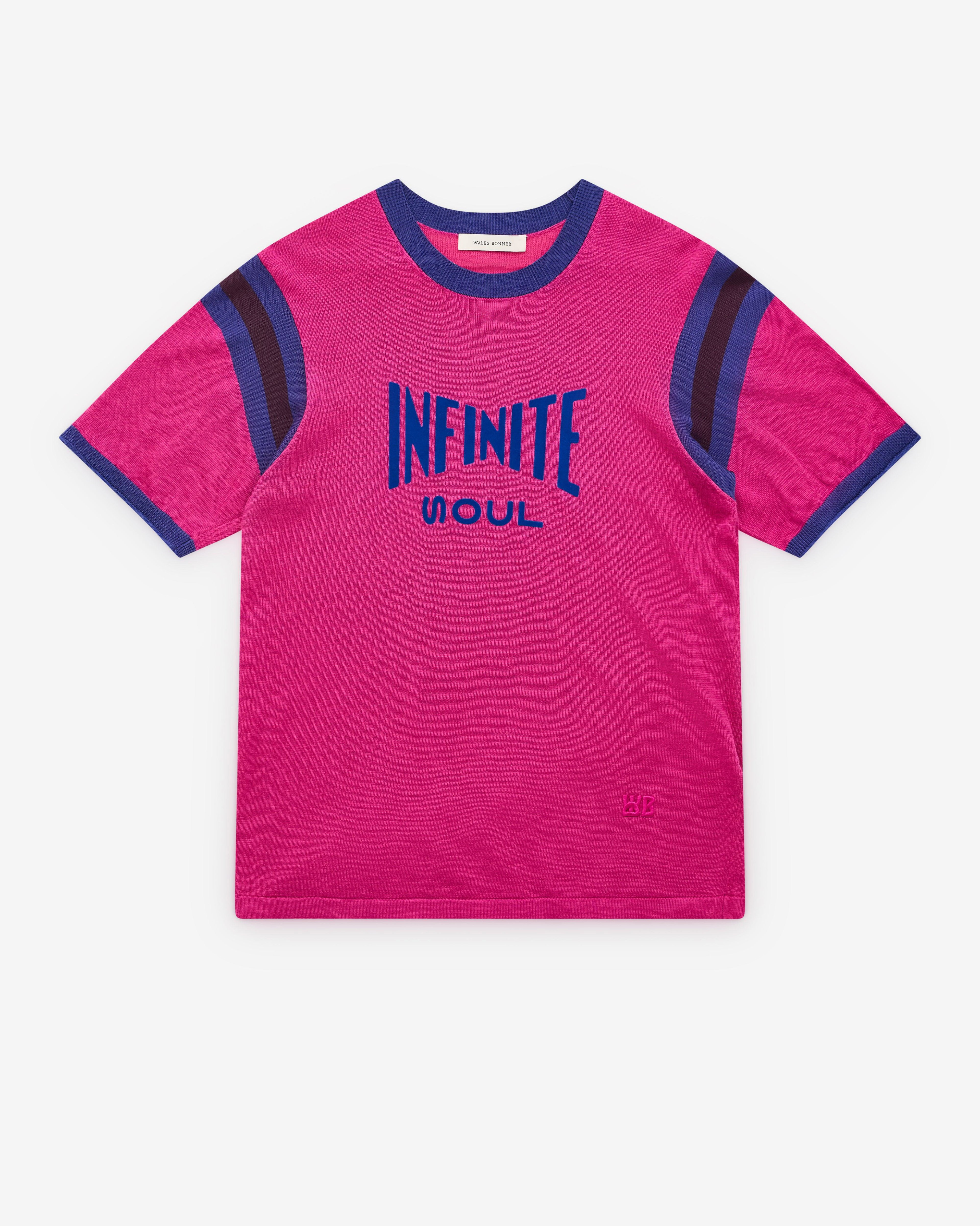 Wales Bonner - Men’s Soul T-Shirt - (Magenta) by WALES BONNER