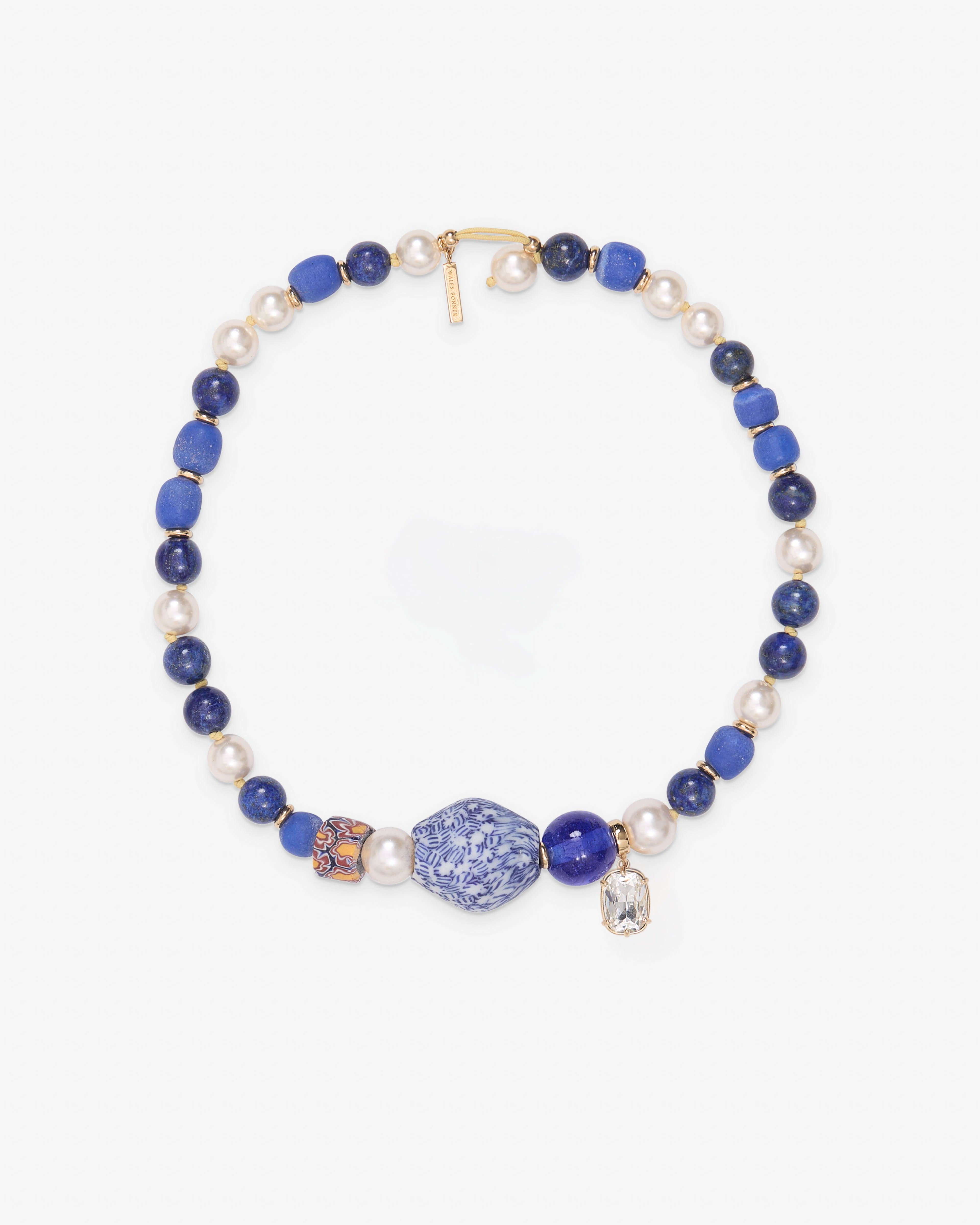 Wales Bonner - Story Necklace - (Blue/White) by WALES BONNER
