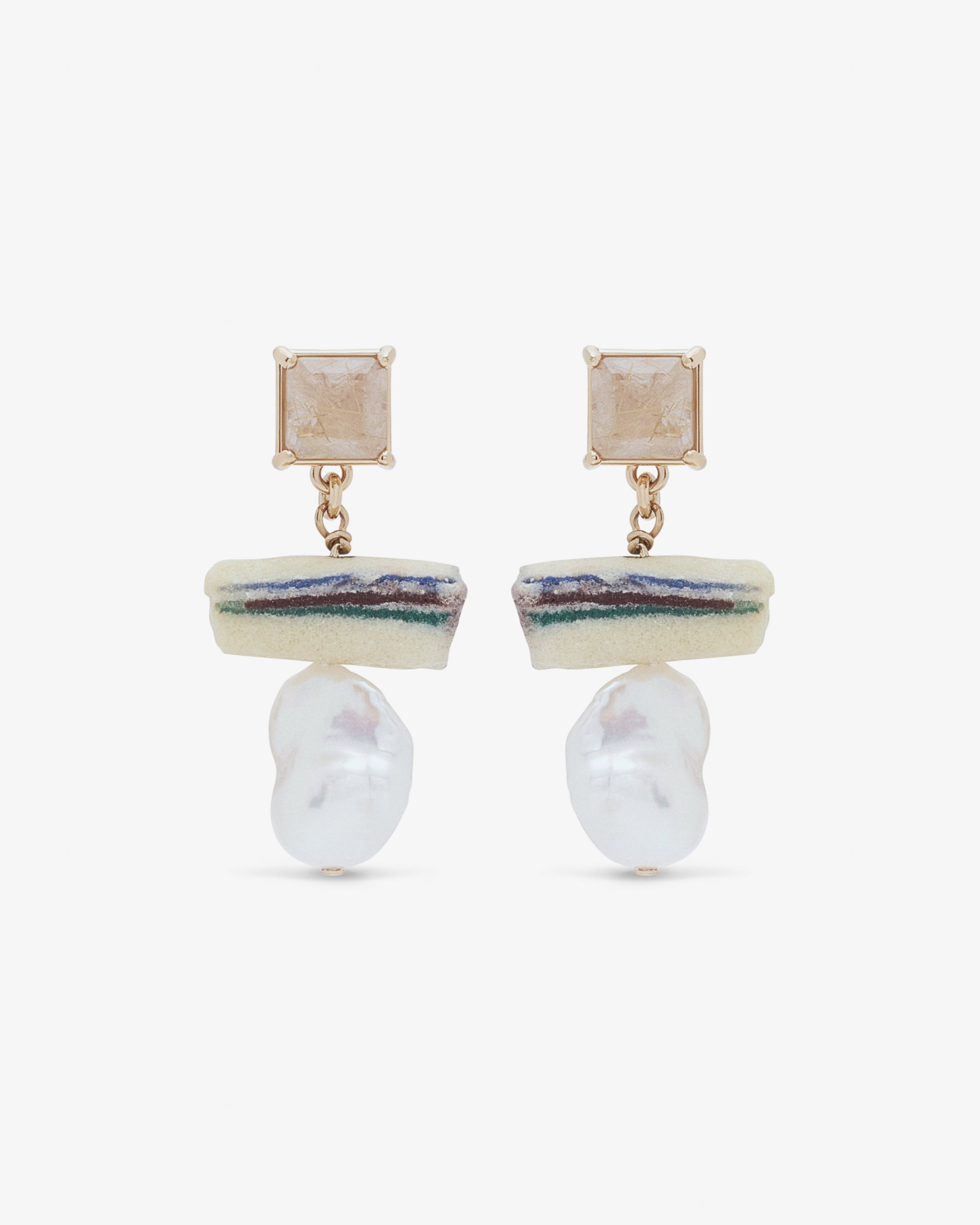 Wales Bonner - Wish Earring - (Tube Stripe) by WALES BONNER