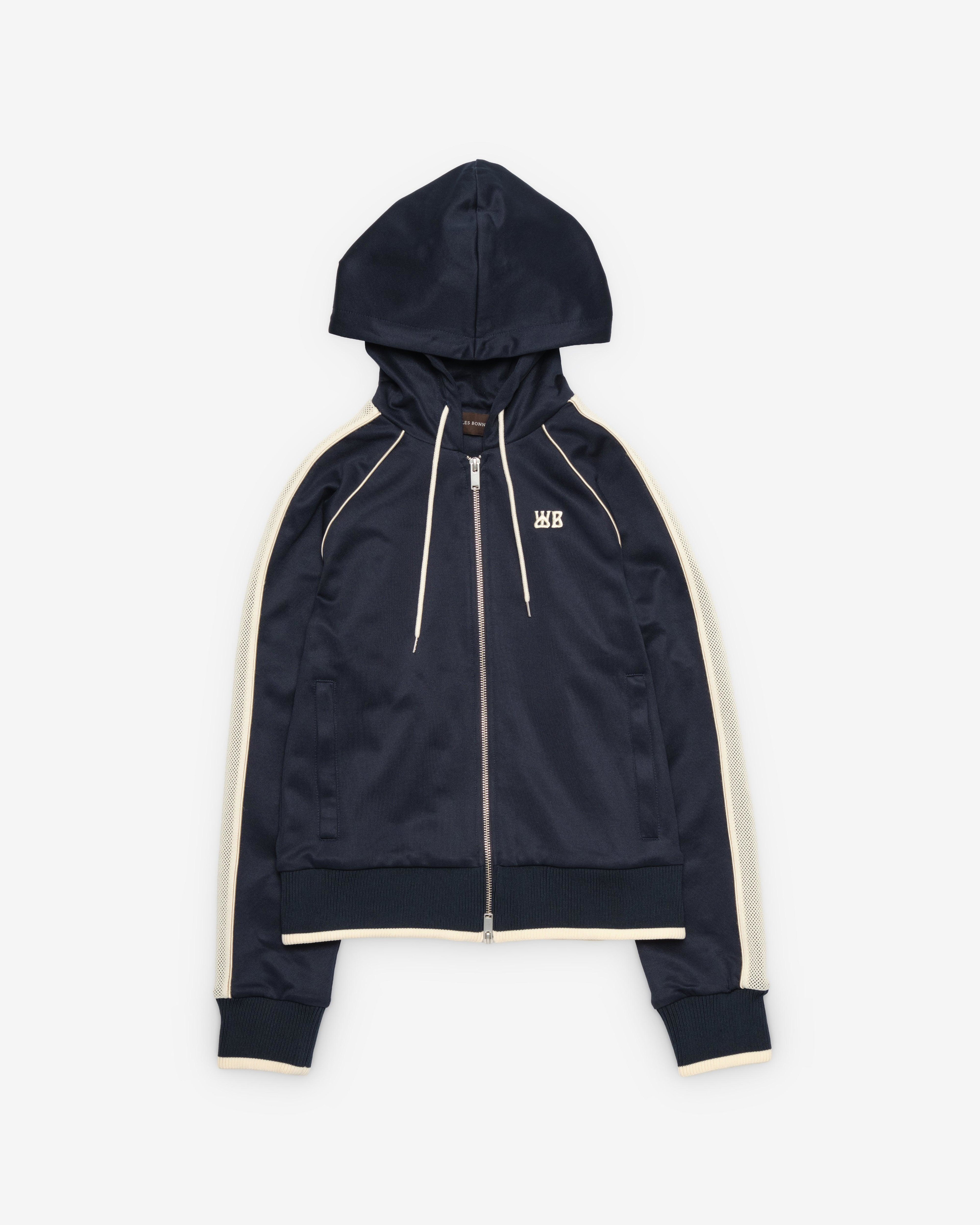 Wales Bonner - Women's Anthem Hoodie - (Navy/Ivory) by WALES BONNER