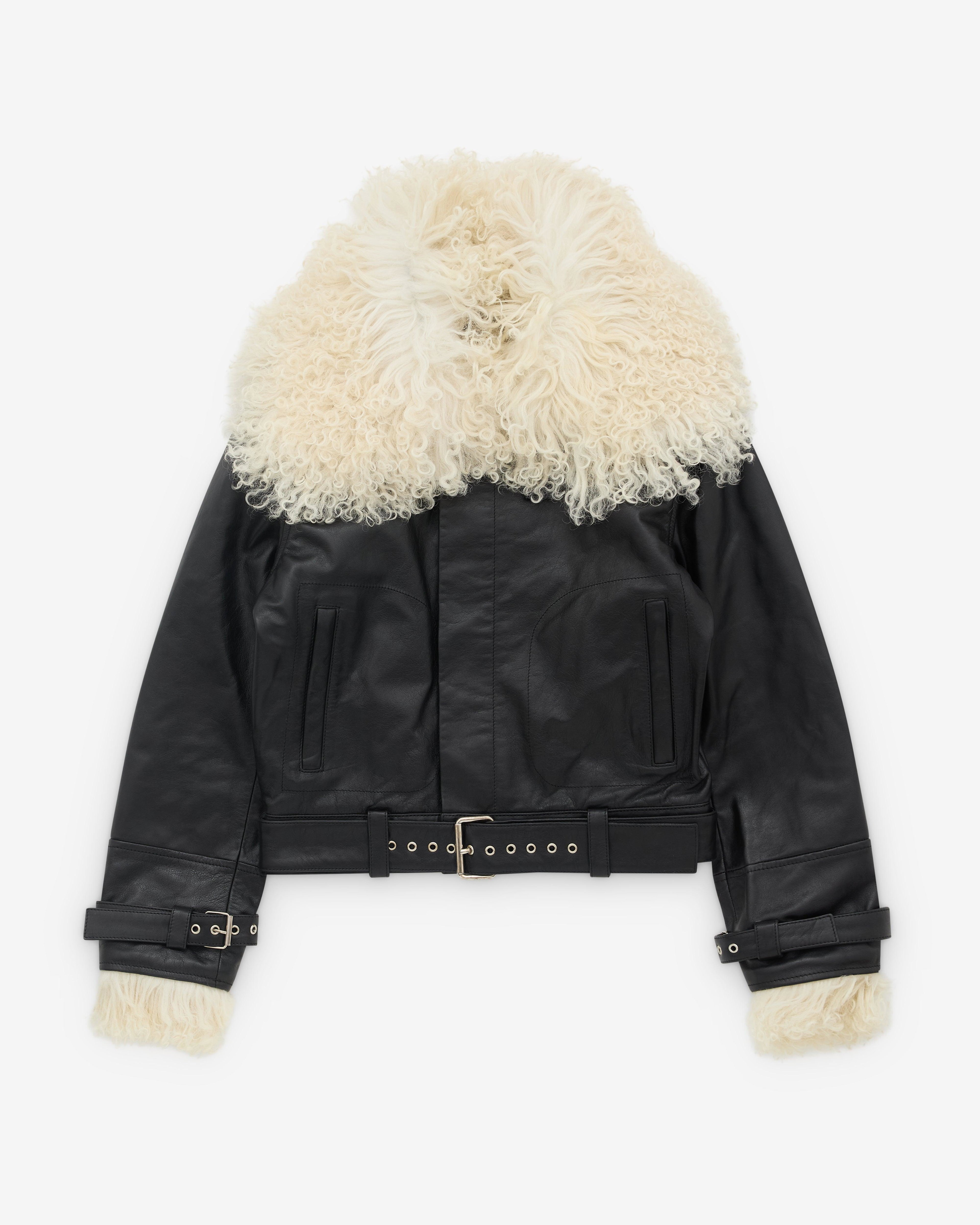 Wales Bonner - Women’s Bridge Leather Jacket - (Black) by WALES BONNER