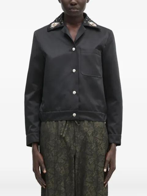 embellished-collar jacket by WALES BONNER