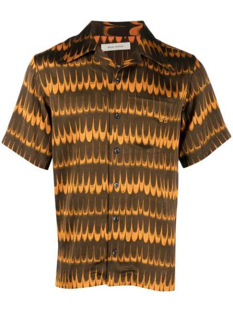 geometric-print short-sleeve shirt by WALES BONNER