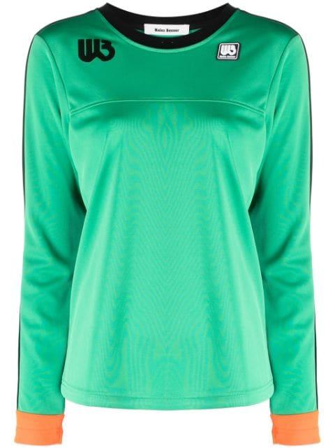 logo-patch organic-cotton sweatshirt by WALES BONNER