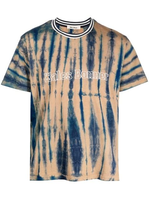 logo-print tie-dye T-shirt by WALES BONNER