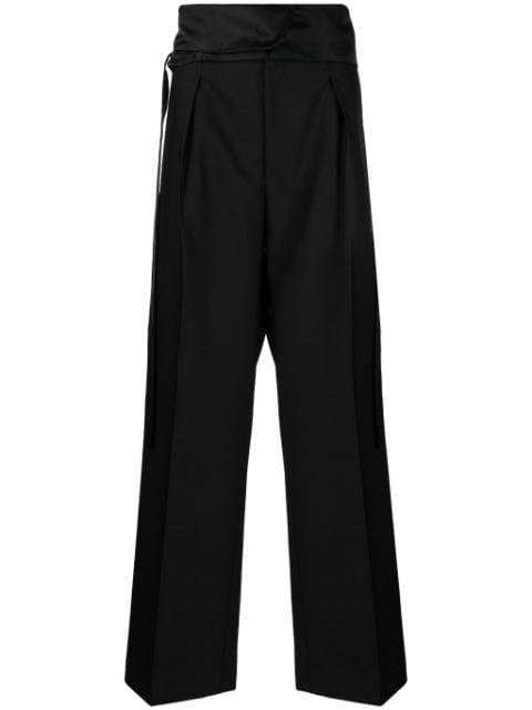 side-fastening wide-leg trousers by WALES BONNER