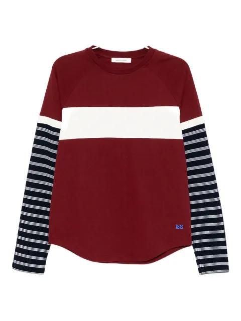 stripe-panel T-shirt by WALES BONNER