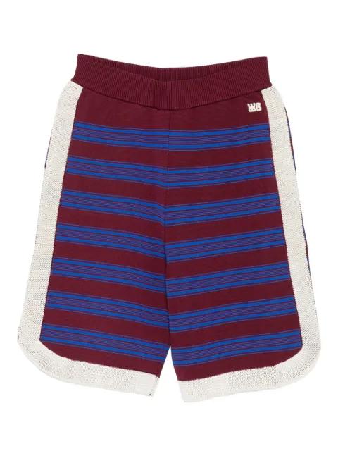 striped knitted shorts by WALES BONNER