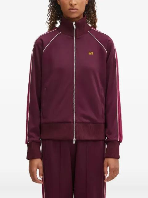 striped-panel zip-up track top by WALES BONNER