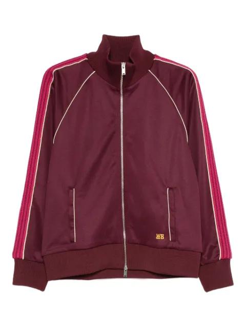 striped-panel zip-up track top by WALES BONNER