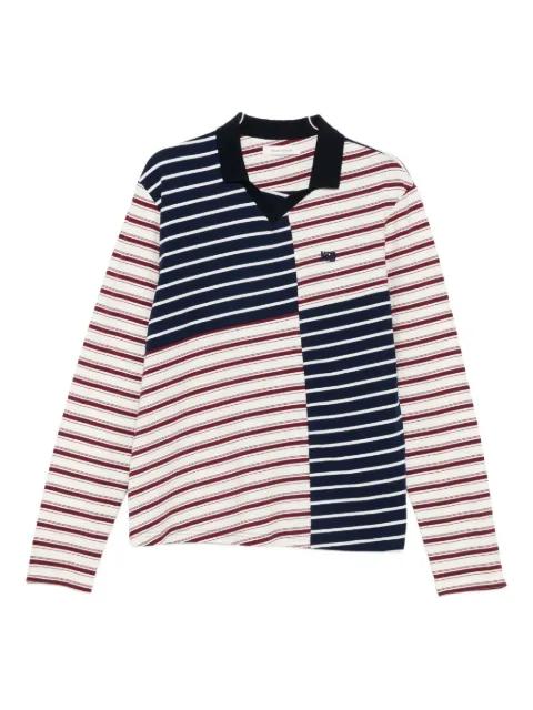 striped panelled T-shirt by WALES BONNER