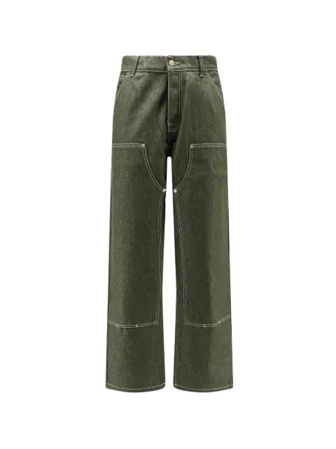 double knee logo embroidery trousers by WALK IN PARIS
