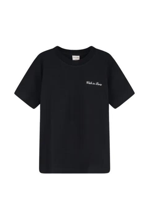 logo-embroidered round-neck T-shirt by WALK IN PARIS