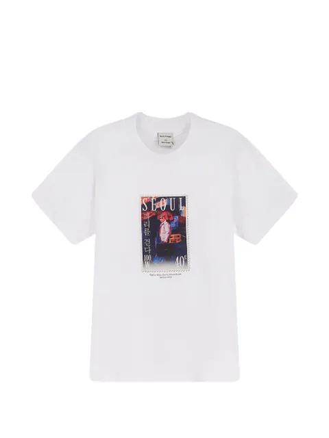 round-neck print-detail T-shirt by WALK IN PARIS